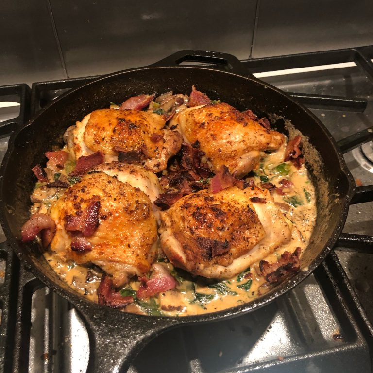Smothered chicken thighs q97