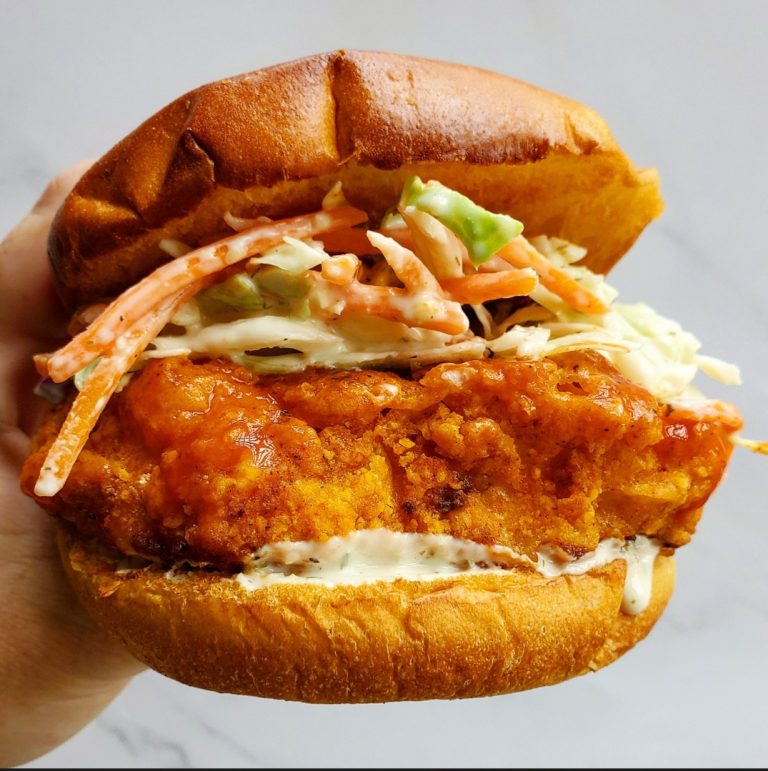Buffalo Chicken Sandwich with Blue Cheese-Ranch Dressing