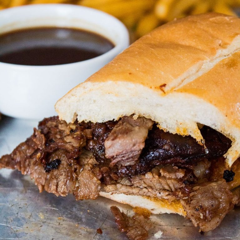 Leftover Prime Rib Dips with Red Wine Au Jus