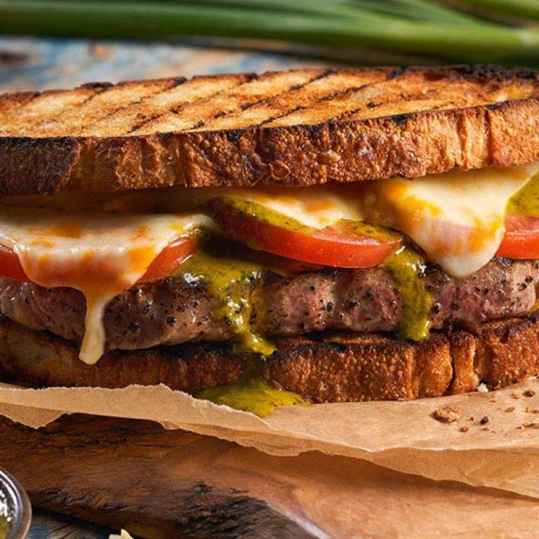 Four Cheese Southwest Steak Sandwich with Cilantro Lime Chimichurri