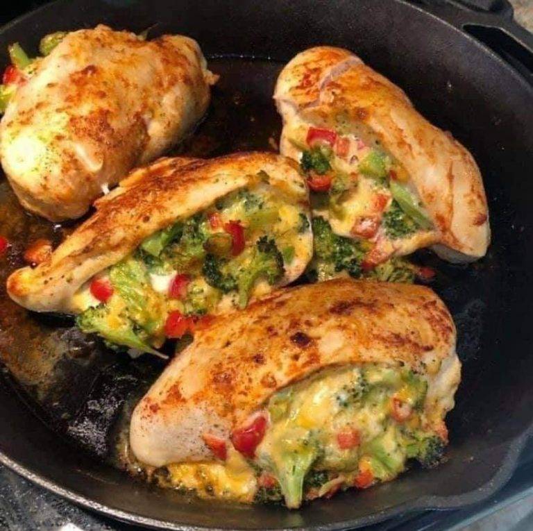 Broccoli Cheddar Stuffed Chicken Breasts