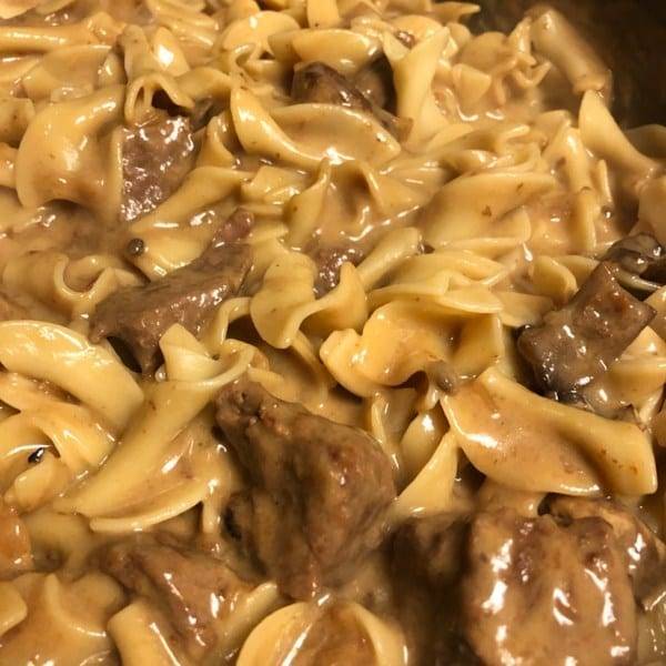 Creamy Tri-Tip Tips with Egg Noodles