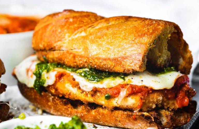 Garlic Bread Chicken Parmesan Sandwiches for 8 Hungry Fans