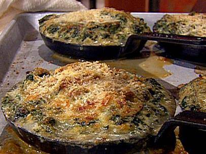 Cast Iron Baked Oysters Rockefeller with Creamy Dijon Spinach