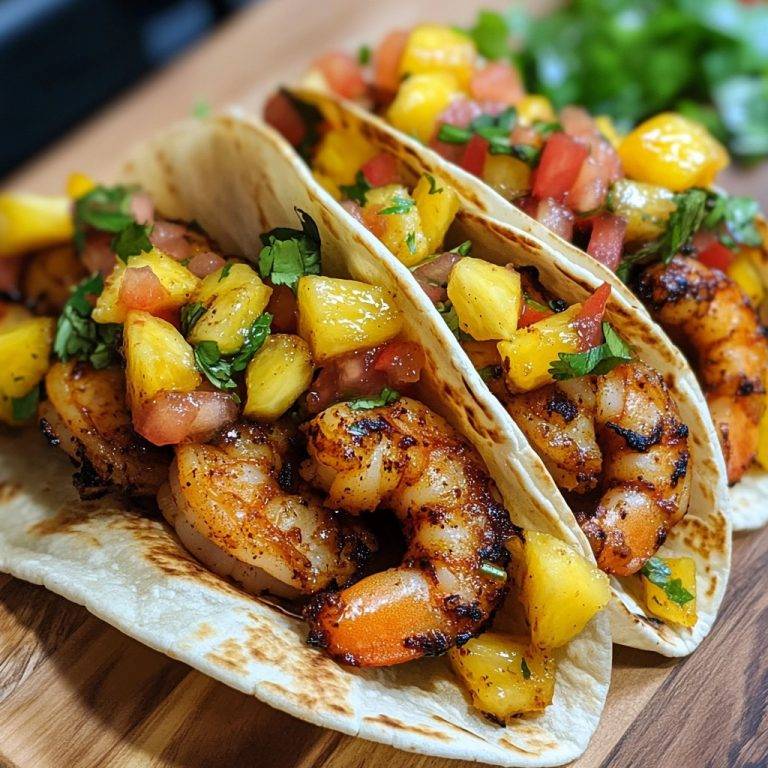 Jerk Shrimp Tacos with Pineapple Salsa