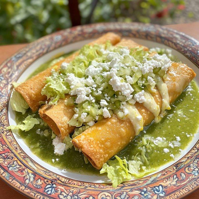 Chicken Taquitos in Green Sauce