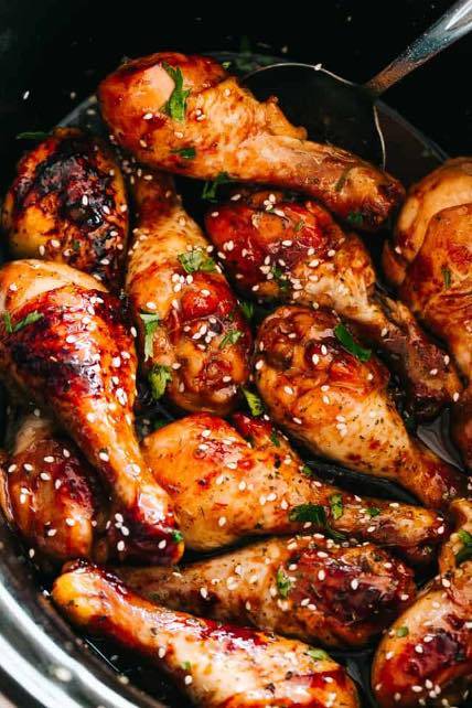 Slow Cooker Asian Glazed Drumsticks