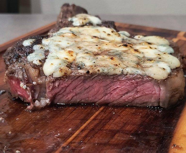 Blue Cheese Crusted Ribeyes