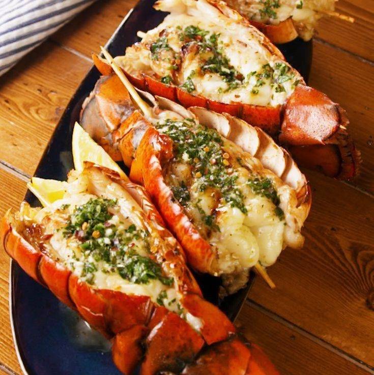 Grilled Lobster with Melted Herb Butter
