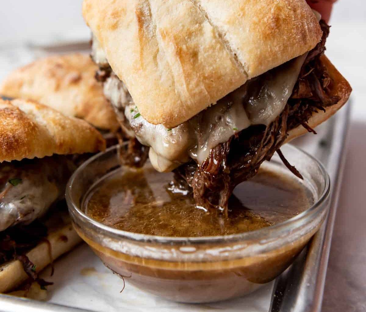 Slow Cooker French Dip Sandwiches