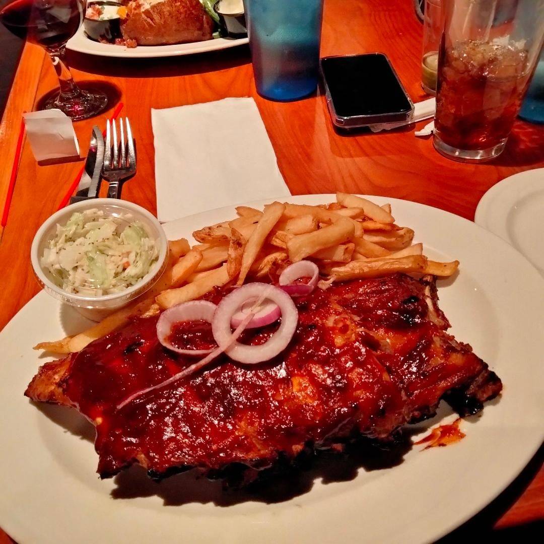 Par-Boiled-Grilled Baby Back Ribs with Bourbon-Peach BBQ Sauce