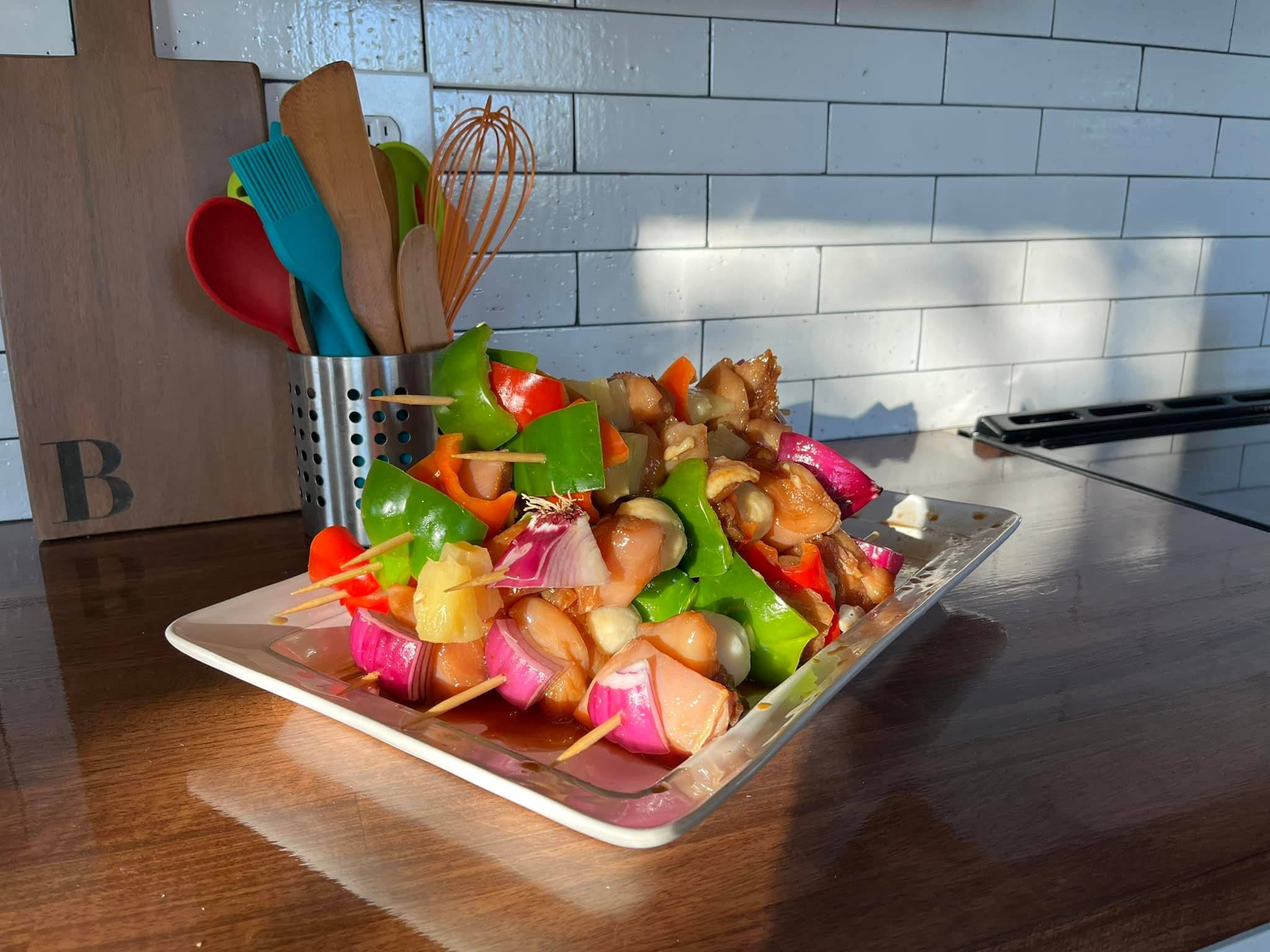 Hawaiian Chicken Kabobs