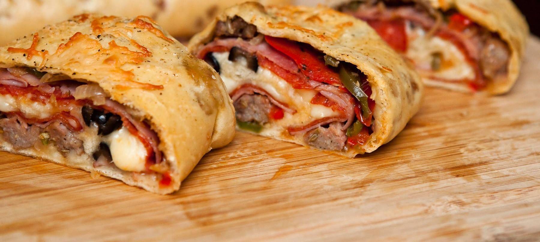 Sausage, Ham, Pepperoni and Salami Stromboli