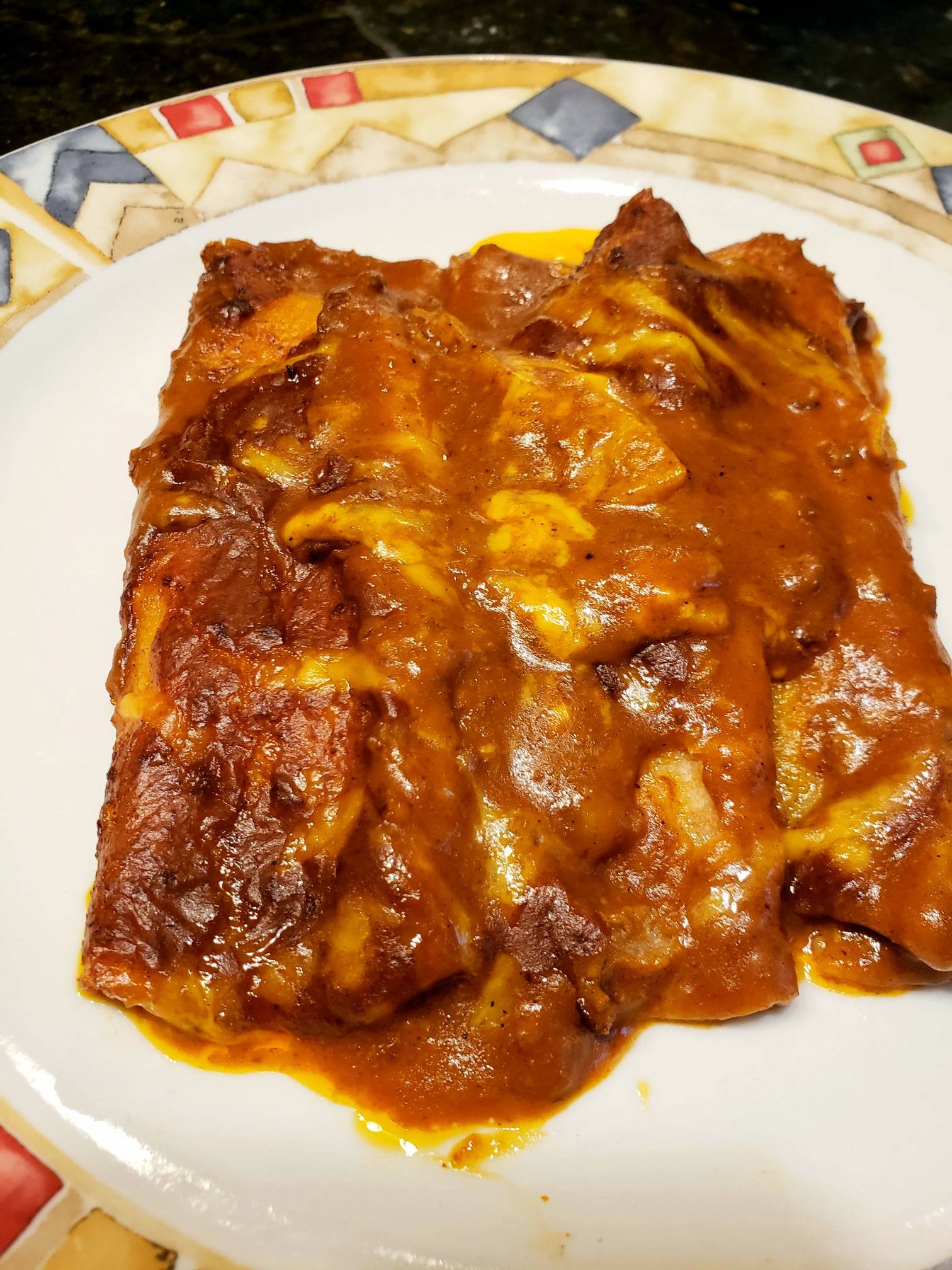 Tex-Mex Enchiladas with Chili Gravy