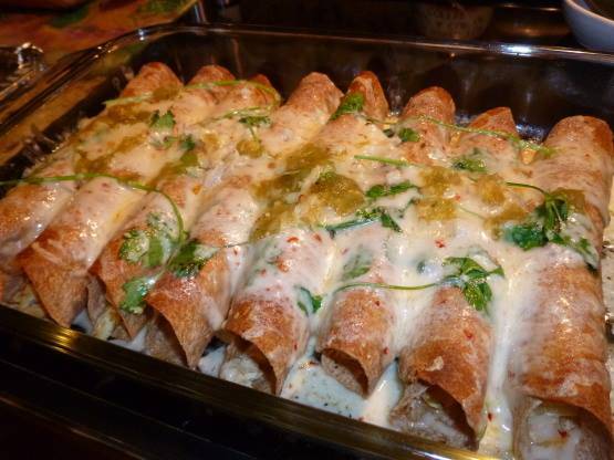 Chicken-and-Cheese Enchiladas and Cilantro-Lime Avocado Salsa