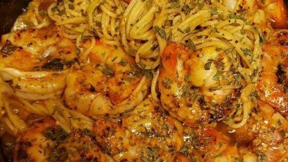 Mexican Shrimp Scampi with Chipotle Butter