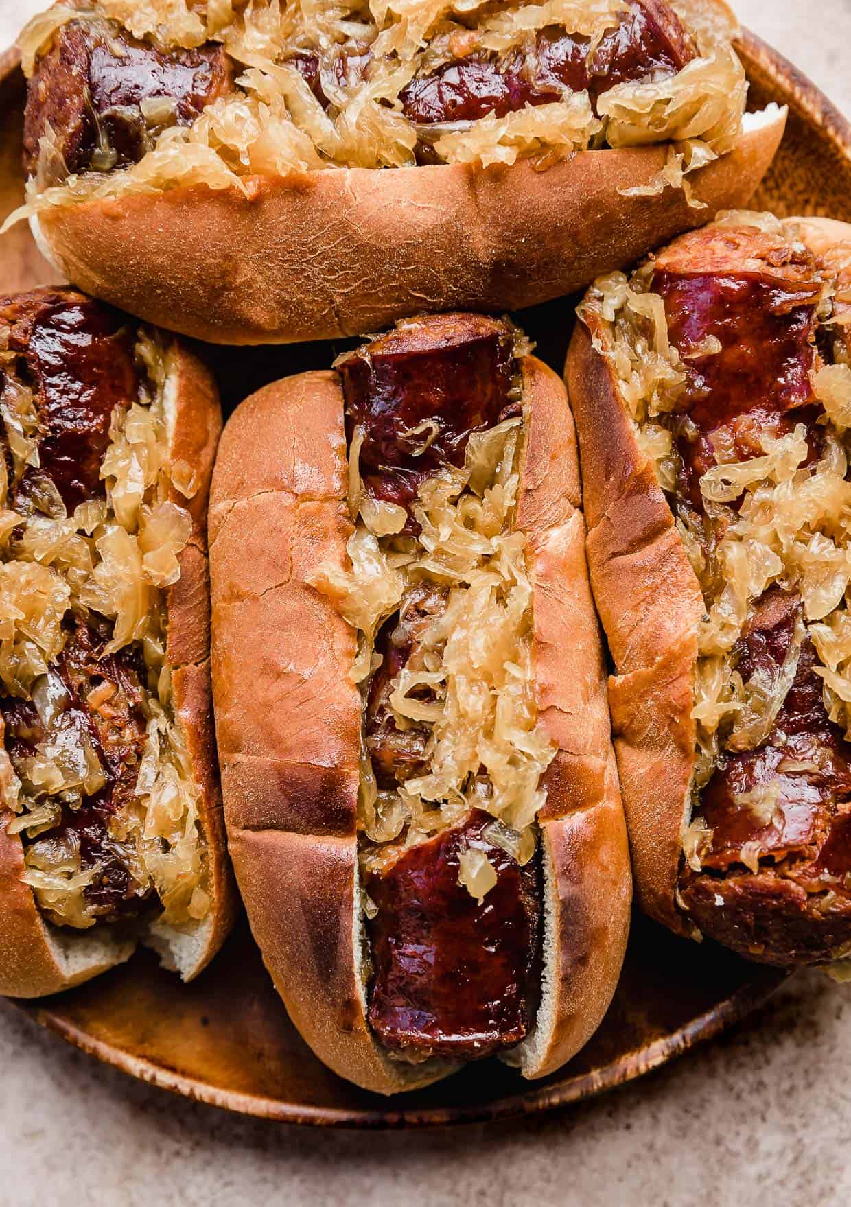 Crock-Pot Kielbasa Hoagies