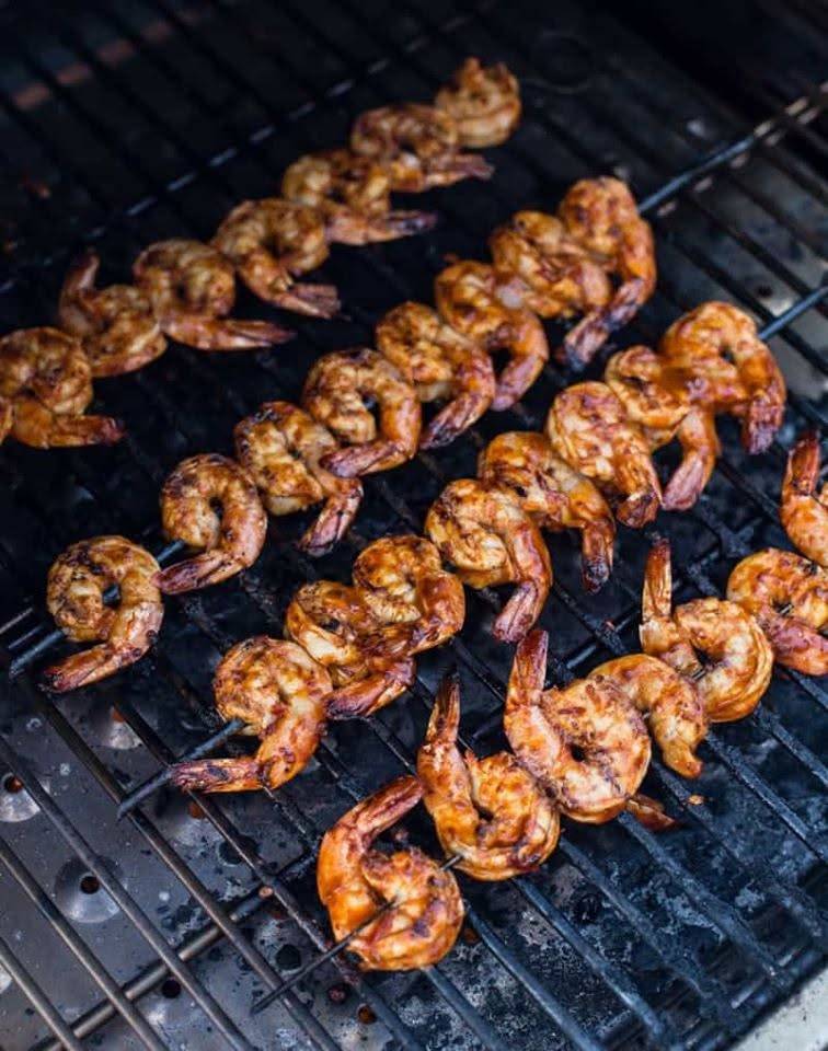 Grilled Shrimp Tacos with Pineapple Salsa and Garlic-Lime Mayo
