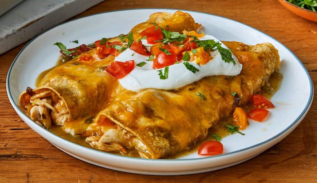 Chicken Enchiladas with Caramelized Onions