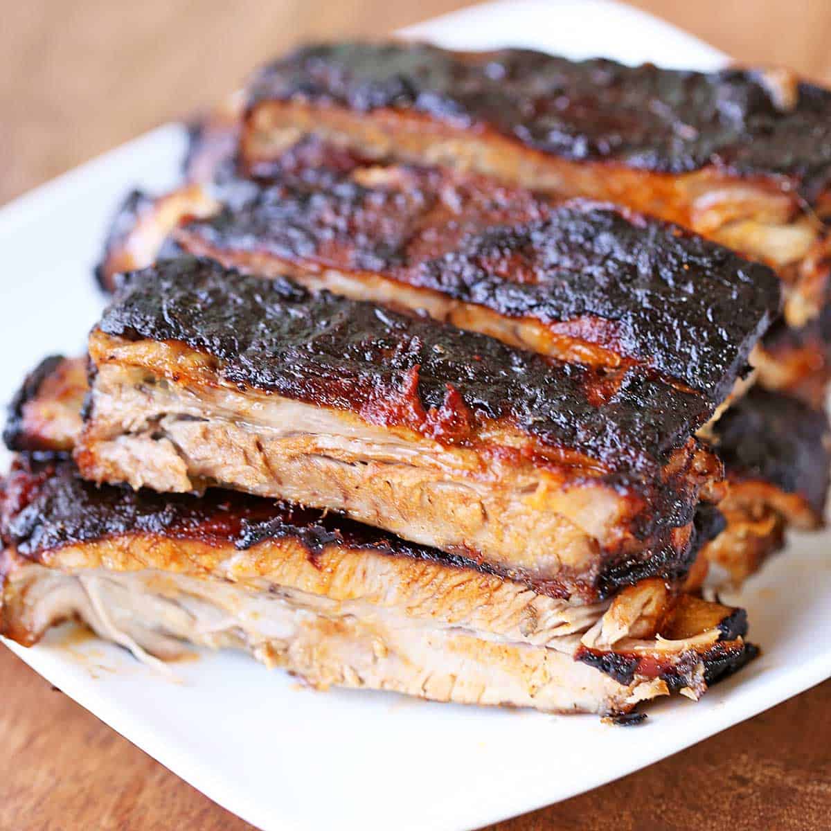 Best Ever Baby Back Ribs & Watermelon Salad with Cucumber, Feta & Honey-Lime Dressing